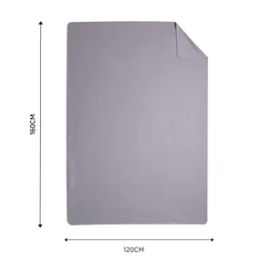 Plaid basic 120x160 gris granit 1px