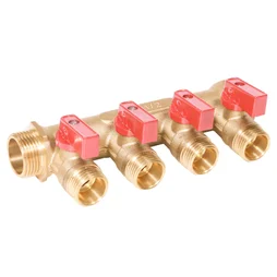 Collecteur rouge M/F 3/4 4 sorties M1/2