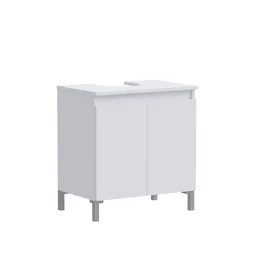 Meuble sous-lavabo l.60.5 x H.65 x P.40 cm blanc mat Essential