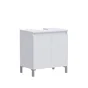 Meuble sous-lavabo l.60.5 x H.65 x P.40 cm blanc mat Essential