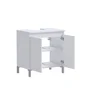 Meuble sous-lavabo l.60.5 x H.65 x P.40 cm blanc mat Essential