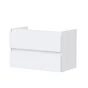 Meuble de salle de bains simple vasque, 2t L.80cm x H.53cm x P.45cm blanc mat Es