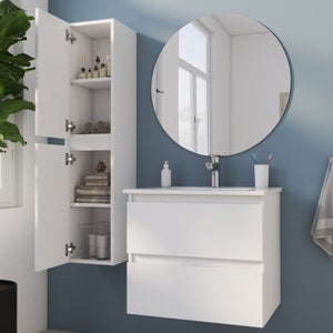 Colonne 1p l.27.3 x H.119.5 x P.28.6 cm blanc mat Essential