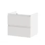 Meuble de salle de bains simple vasque, 2t L.60cm x H.53cm x P.45cm blanc mat Es