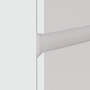 Meuble de salle de bains simple vasque, 2t L.60cm x H.53cm x P.45cm blanc mat Es