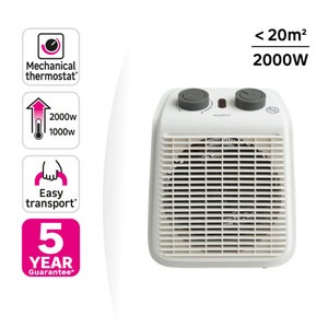 Radiateur soufflant salle de bain electrique mobile 2000w antra five 2