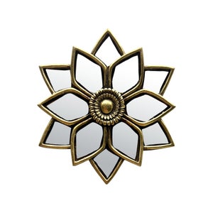 Décoration murale FLEUR MIROIR EMDE l.11.5 x H.12 cm