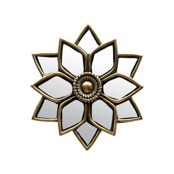 Décoration murale FLEUR MIROIR EMDE l.11.5 x H.12 cm