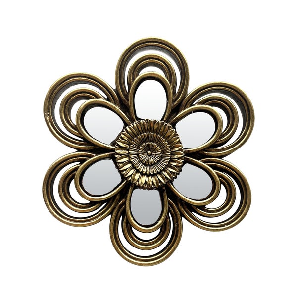 Décoration murale FLEUR MIROIR EMDE l.11 x H.11 cm