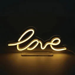 Lampe/applique neon led love pvc usb + interrupteur seynave