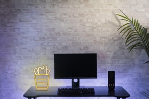 Néon LED, pvc blanc, Cornet de frites, SEYNAVE