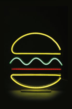 Néon LED, pvc blanc, Burger, SEYNAVE