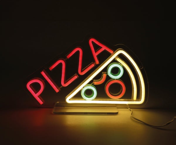 Lampe/applique neon led pizza pvc usb + interrupteur seynave