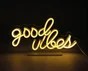 Lampe/applique neon led good vibes pvc usb + interrupteur seynave