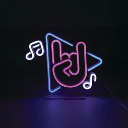 Lampe/applique neon led note de musique pvc usb + interrupteur seynave