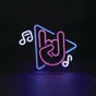 Lampe/applique neon led note de musique pvc usb + interrupteur seynave