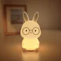 Lampe Bunny rechargeable, pvc, blanc, H.16 cm, LED