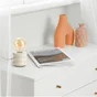 Lampe Boppo, céramique, beige, H.9 cm, E27
