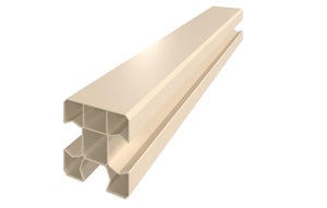 Poteau angle PVC Clea beige, l.9 x P.9 x H.230 cm