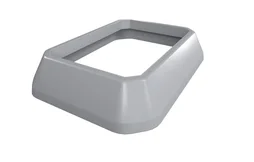 Embase poteau angle PVC CLEA gris, H.2,5 cm