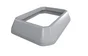 Embase poteau angle PVC CLEA gris, H.2,5 cm