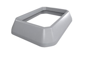 Embase poteau angle PVC CLEA gris, H.2,5 cm