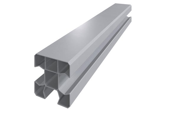 Poteau angle PVC Clea gris, l.9 x P.9 x H.230 cm