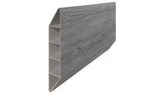 Lame persiennee PVC plaxe a emboiter Clea chene gris, L.150 x H.16 cm x Ep.30 mm