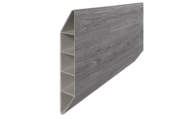 Lame persiennee PVC plaxe a emboiter Clea chene gris, L.150 x H.16 cm x Ep.30 mm