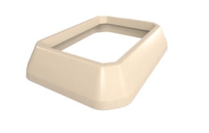 Embase poteau angle PVC CLEA beige, H.2,5 cm
