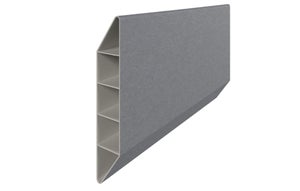 Lame persiennee composite a emboiter Clea gris clair, L.150 x H.16 cm x Ep.30 mm