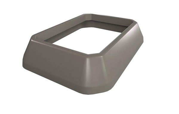 Embase poteau angle PVC CLEA quartz, H.2,5 cm