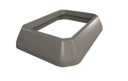 Embase poteau angle PVC CLEA quartz, H.2,5 cm