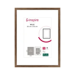 Cadre milo bois 30x40 noyer INSPIRE