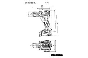 Perceuse sans fil 18 V METABO + metabox, 60 Nm + 2 batteries 2Ah
