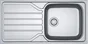 Evier à encastrer 1 grand bac avec égouttoir inox anti-rayures LOKI 2 gris