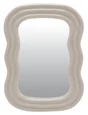 Miroir rectangulaire résine beige Color, l.14 x H.19.5 cm