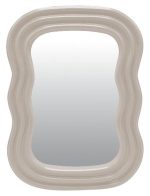 Miroir rectangulaire résine beige Color, l.14 x H.19.5 cm