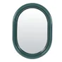 Miroir ovale résine bleu Color, l.15.8 x H.22 cm