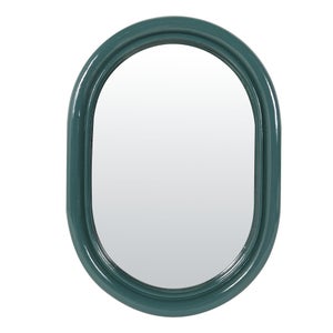 Miroir ovale résine bleu Color, l.15.8 x H.22 cm