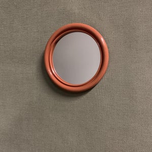 Miroir rond résine orange Color diam.14.5 cm