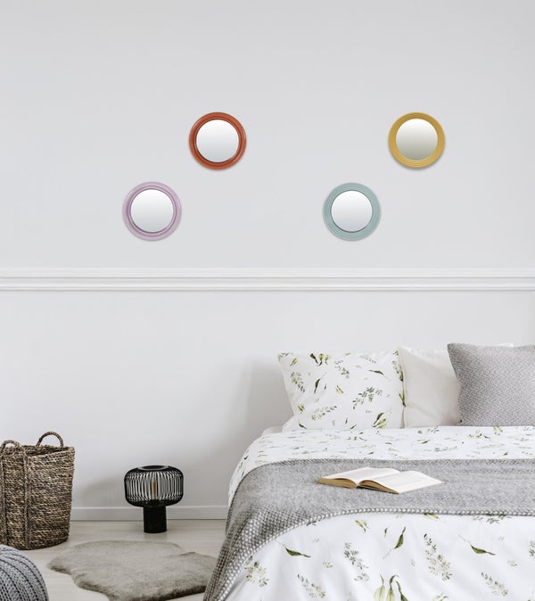 Miroir rond résine lilas Color diam.14.5 cm