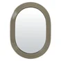 Miroir ovale résine vert Color, l.15.8 x H.22 cm
