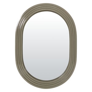 Miroir ovale résine vert Color, l.15.8 x H.22 cm
