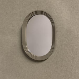 Miroir ovale résine vert Color, l.15.8 x H.22 cm