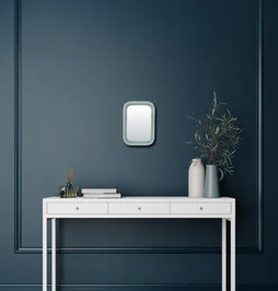 Miroir rectangulaire résine bleu clair Color, l.15.5 x H.22 cm