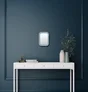 Miroir rectangulaire résine bleu clair Color, l.15.5 x H.22 cm