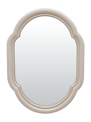 Miroir irrégulier résine beige Color, l.17.5 x H.23.8 cm