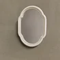 Miroir irrégulier résine beige Color, l.17.5 x H.23.8 cm