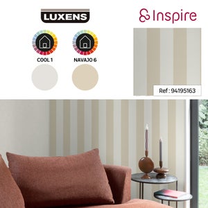 Papier peint intissé Rayure jovan INSPIRE beige